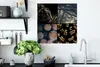 MuchoWow® Poster Tiger - Collage - Baum - Gold 50x50 cm - Produktbild-Vorschau 3