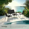 Salon de jardin NORA pour 4 personnes avec table - noir Voir les images du produit 4