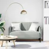 Möbel Zweisitzer-Sofa Hellgrau 109 cm Samt - Klassische Produktbild-Vorschau 1