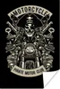MuchoWow® Poster Piraten - Motor - Retro - Zeichnung 40x60 Produktbild-Vorschau 1