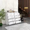 Kommode Weiß Matt / Weiß Hochglanz mit 8 Schubladen – Produktbild-Vorschau 5