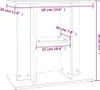 A line drawing of a white aquarium stand with dimensions indicated. Náhľad obrázku produktu