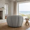 MENZZO Fauteuil tournant design coquillage Arielina Tissu Voir les images du produit 9