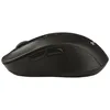 A black wireless computer mouse is shown from the side against a white background. Produktbild-Vorschau