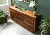 MASSIVMOEBEL24 Sideboard Sheesham 185x40x80 walnuss Produktbild-Vorschau 1