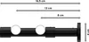 Interdeco Gardinenstange / Vorhangstange Weiß / Schwarz, Produktbild-Vorschau 2