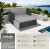 Canapé de jardin CORFOU modulable - noir/gris Voir les images du produit 2