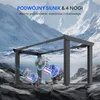 A promotional image showing a desk frame with motors, set against a mountainous backdrop. Podgląd zdjęcia produktu