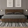 Lit Avec Sommier 160X190, Tête De Lit Droite En Noyer Demas Voir les images du produit 2