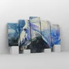 Bild auf Leinwand - Leinwandbild - 5 Teile - Pferd Aquarell Produktbild-Vorschau 4