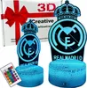 Noční světlo s logem Realu Madrid pro děti 16 LED 3D + Náhled obrázku produktu 1
