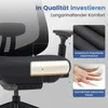 Close-up of an ergonomic office chair, highlighting its materials and cushioning. Podgląd zdjęcia produktu