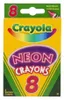 Crayola | Pastelli a cera neon - 8 pezzi - Colori vivaci - Anteprima dell’immagine prodotto 1