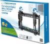 The image shows the packaging of a TV wall mount. The packaging features a clear image of the product, along with descriptive text and icons highlighting its features and specifications. Podgląd zdjęcia produktu