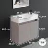 Alpenberger Waschbecken mit Unterschrank 55 cm | Gäste WC Produktbild-Vorschau 6