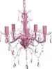 vidaXL Lampadario 5 lampadine rosa Anteprima dell’immagine prodotto 14