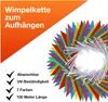 100 mètres de guirlande de fanions multicolores - Guirlande Voir les images du produit 5