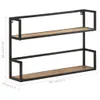 vidaXL Wandregal 80x20x60 cm Raues Mangoholz Produktbild-Vorschau 6