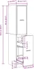 A diagram showing the dimensions of a cabinet. Anteprima dell’immagine prodotto