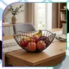 Corbeille à fruits, métal noir, panier de cuisine moderne, Voir les images du produit 6