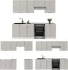 Küchenzeile Vicco Fame-Line GrauBeige/Weiß 240 cm , AP Produktbild-Vorschau 7
