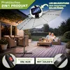 tillvex Alu Ampelschirm Grau LED Solar Ø 300 cm mit Kurbel Produktbild-Vorschau 7
