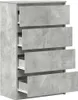 vidaXL Credenza grigio cemento 60x35x98,5 cm materiale a Anteprima dell’immagine prodotto 5