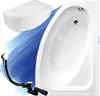 BADLAND Eckbadewanne Badewanne Cornea RECHTS 140x80 mit Produktbild-Vorschau 2