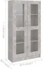 A product image of a tall, gray cabinet with glass doors. Anteprima dell’immagine prodotto