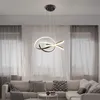 ZMH LED Pendelleuchte Wohnzimmer Schwarz Hängelampe Produktbild-Vorschau 3