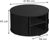 A diagram of a round coffee table with dimensions indicated. Náhled obrázku produktu