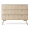 Schubkastenkommode in beige, Front mit Fischgrätenmuster, Produktbild-Vorschau 3