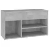 vidaXL Panca per scarpe in cemento grigio 80x30x45 cm Anteprima dell’immagine prodotto 1