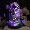 Rosa eterna en cúpula de vidrio con iluminación LED. Vista previa de la imagen del producto 4
