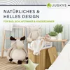 A staged scene with stuffed animals and decorative items, suggesting a nursery or child's room. Produktbild-Vorschau