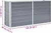 vidaXL Garten-Hochbeet Verzinkter Stahl 160x40x77 cm Grau Produktbild-Vorschau 12