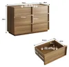 Kommode mit 6 Schubladen 115x48x78cm Holz Eichenfarbe für Produktbild-Vorschau 2