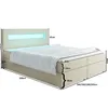 Čalouněná postel s osvětlením LILLIANA 3 - 180x200, černá Náhled obrázku produktu 3