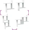 vidaXL Étagères murales 2 pcs. Blanc 50x12x50 cm Bois Voir les images du produit 10