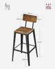 A bar stool with dimensions labeled, and an illustration of a person sitting at a counter. Produktbild-Vorschau