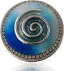 Brosche Magnet Magnetbrosche Silber Blau Strass 4,5cm Produktbild-Vorschau 1