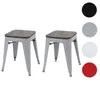 2er-Set Hocker MCW-A73 inkl. Holz-Sitzfläche, Metallhocker Produktbild-Vorschau 6