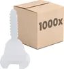 A white tile leveling wedge and a cardboard box labeled '1000x' are shown against a white background. Produktbild-Vorschau