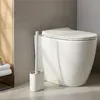Toiletborstel, losstaand/wandmodel, siliconen, compact, wit Productafbeelding-voorbeeld 5