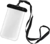 A transparent waterproof phone pouch with a black lanyard, shown against a white background. Produktbild-Vorschau