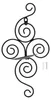Candeliere da parete, a doppia spirale, in ferro battuto, Anteprima dell’immagine prodotto 1