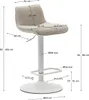 2er Set Zenda Hocker aus beigen Chenille und mattweißem Produktbild-Vorschau 8