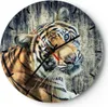 Wanduhr - Rund - Glasuhr - Indien stein tiger wild - Produktbild-Vorschau 1