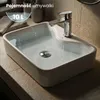 Umywalka nablatowa prostokątna ceramiczna 47 cm Biała Podgląd zdjęcia produktu 6