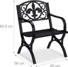 Relaxdays Gartenstuhl Vintage, Gartensessel m. Armlehnen, Produktbild-Vorschau 4
